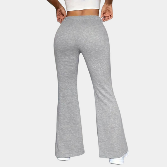 Mid-Rise Flared Bell-Bottom Trousers