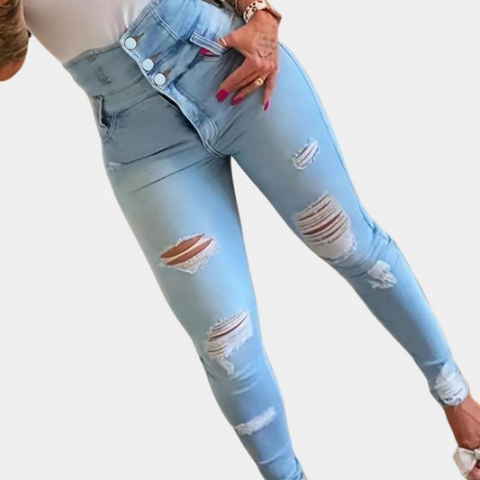 High Waist Ripped Jeans