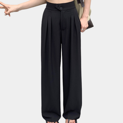 Wide-leg ice silk pants for women