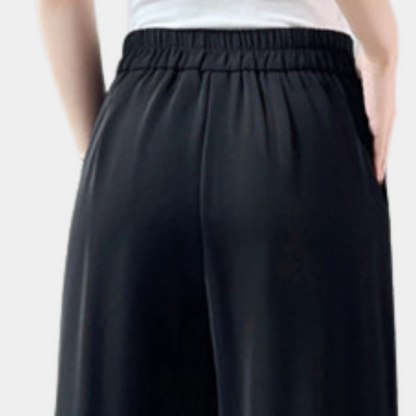 Wide-leg ice silk pants for women