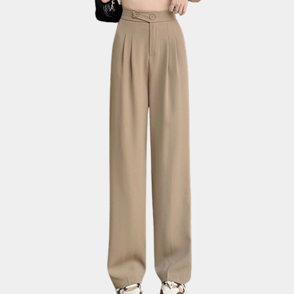 Wide-leg ice silk pants for women