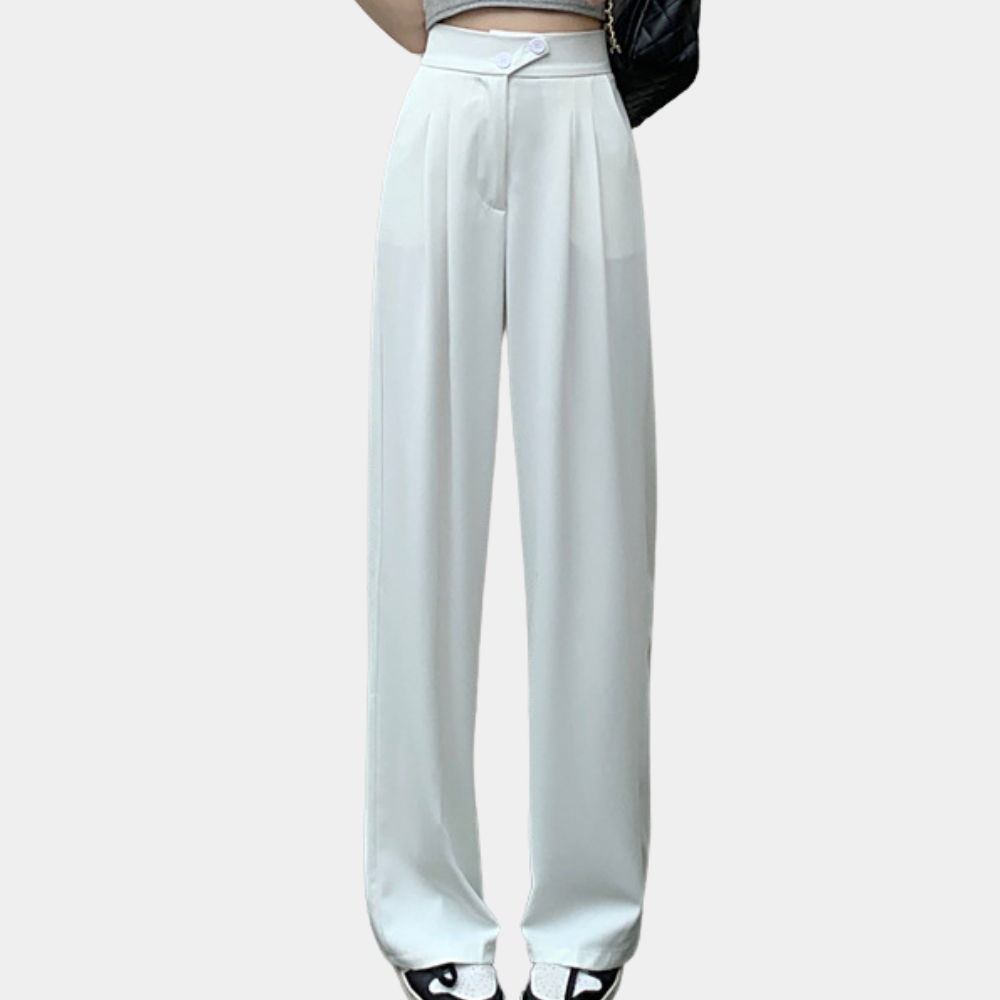 Wide-leg ice silk pants for women