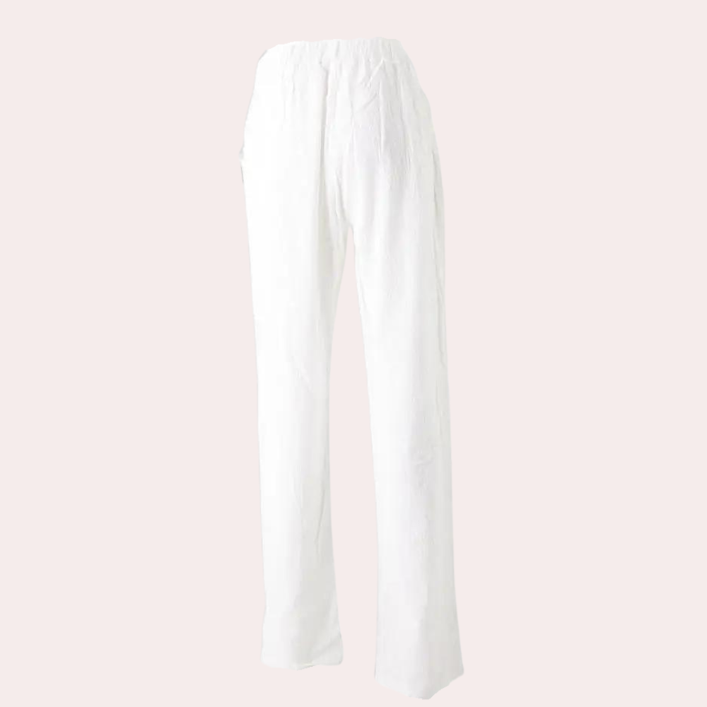 High waist straight-leg pants for women