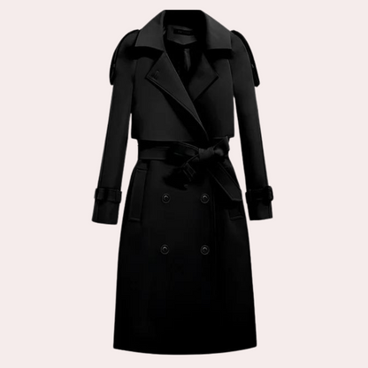 Women's mid-length trench coat