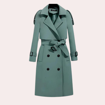 Women's mid-length trench coat