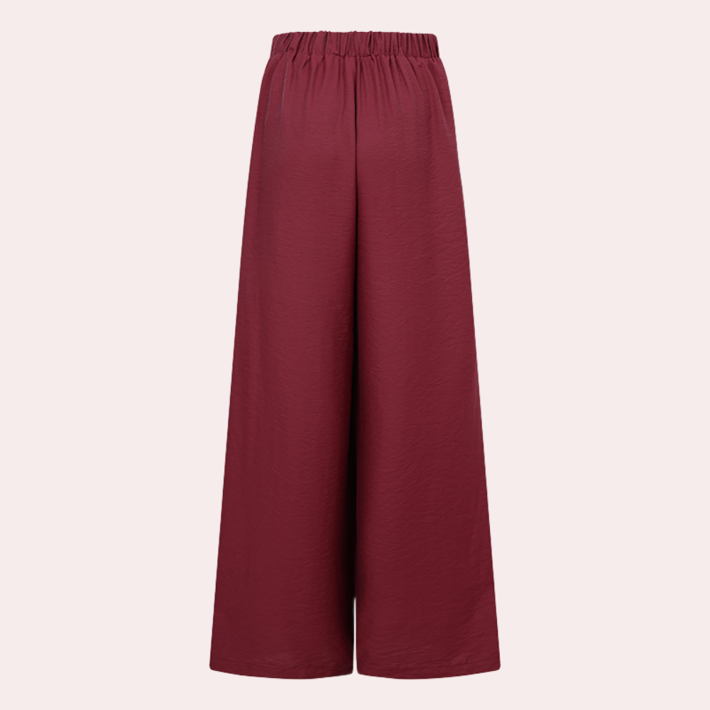 Flared wide leg trousers for women