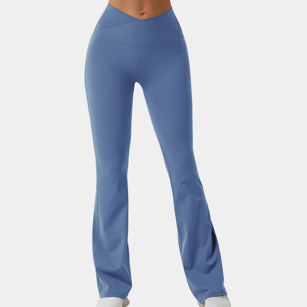 High-Waisted Flared Trousers