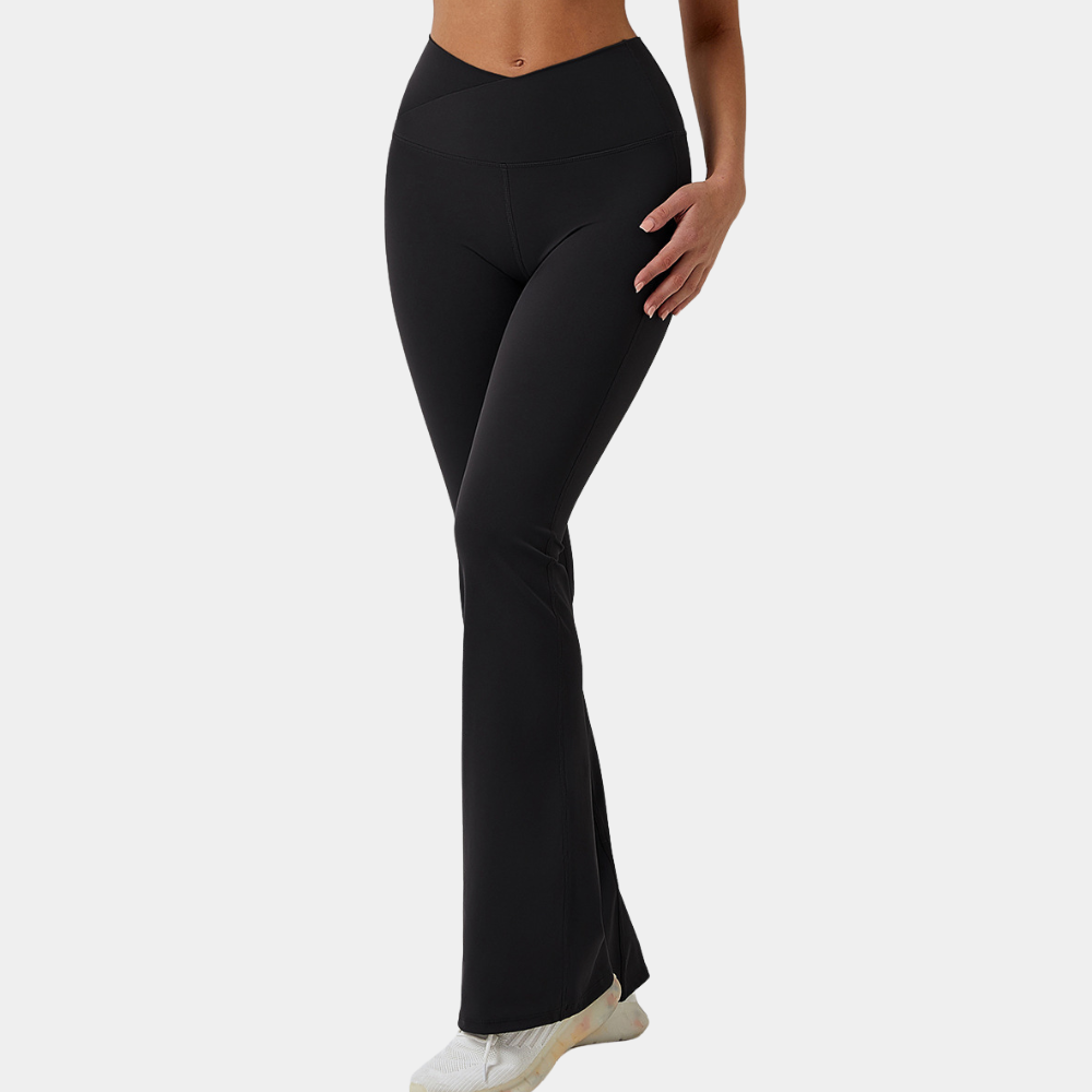 Women's high-waisted flared trousers