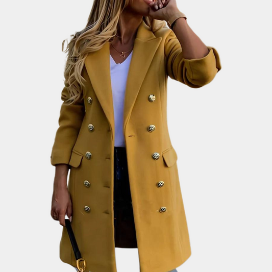 Tailored Fit Double-Breasted Mid-Length Coat