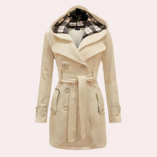 Checkered Hooded Winter Coat