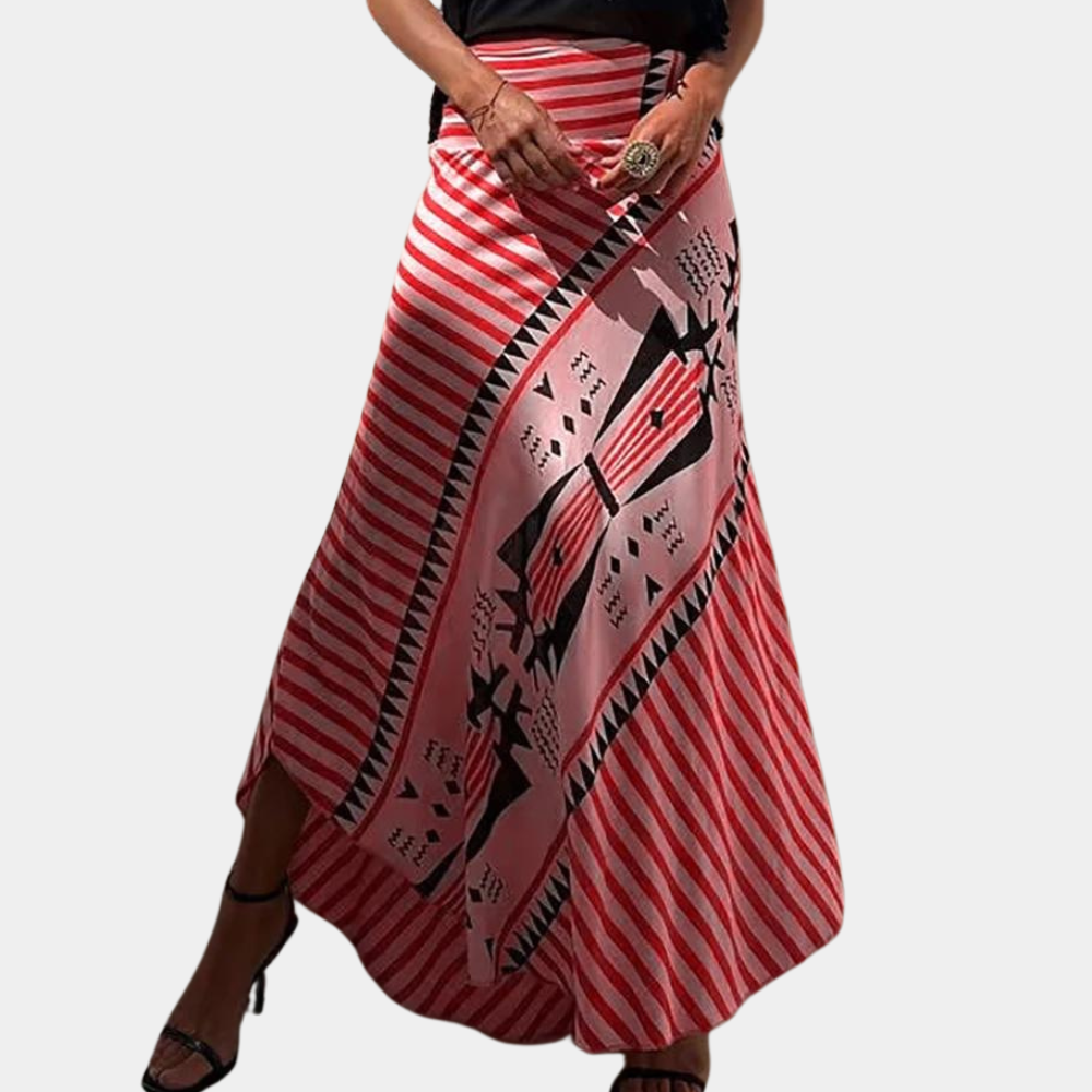 Women's a-line printed skirt
