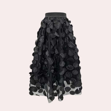 Women's high-waist polka dot gauze skirt