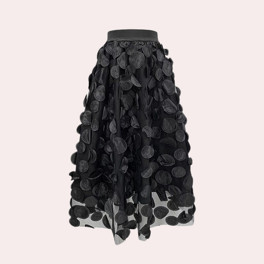 High-Waist Polka Dot Gauze Skirt