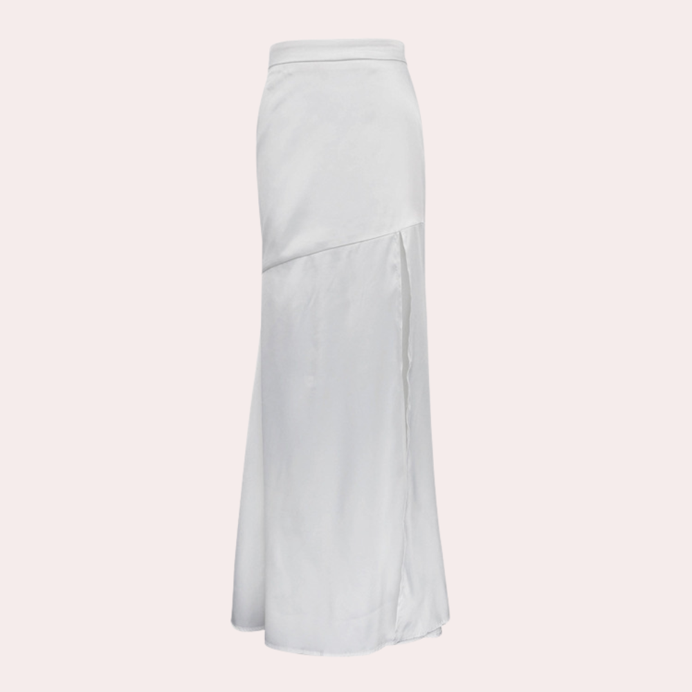 High waist fishtail skirt with slit for women