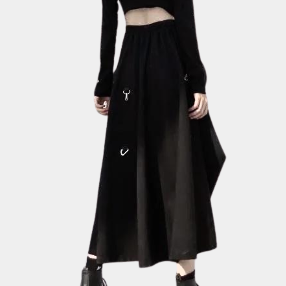 A-line asymmetrical skirt for women