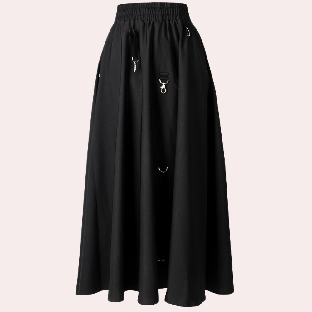 A-line asymmetrical skirt for women