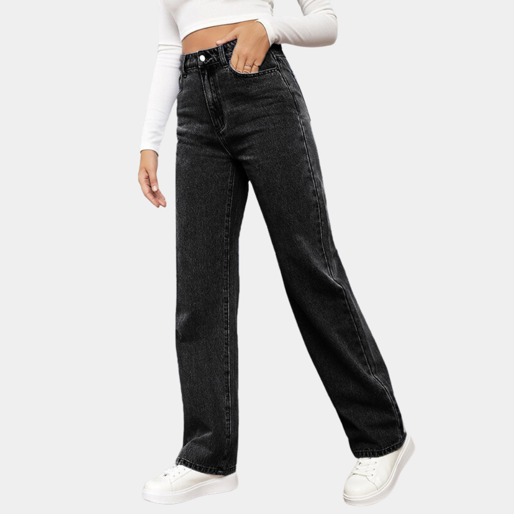 Long fashionable and versatile casual denim for women