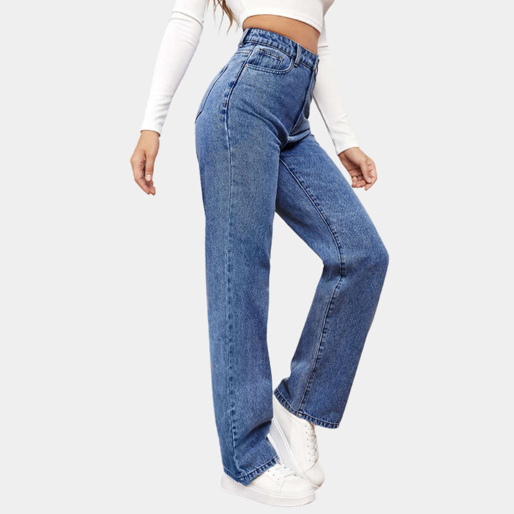 Long fashionable and versatile casual denim for women