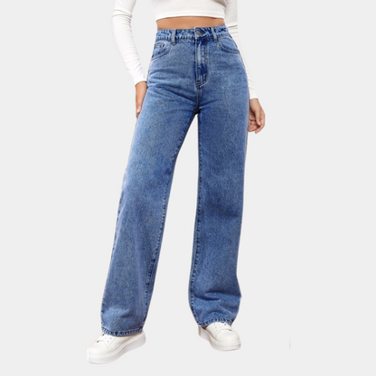 Long fashionable and versatile casual denim for women