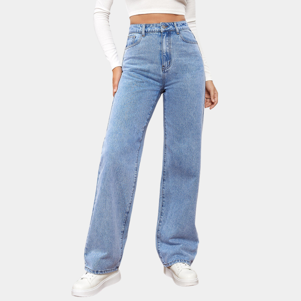 Long fashionable and versatile casual denim for women