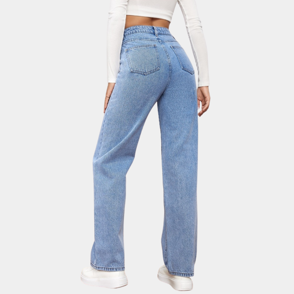 Long fashionable and versatile casual denim for women