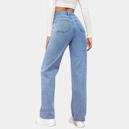 Long fashionable and versatile casual denim for women