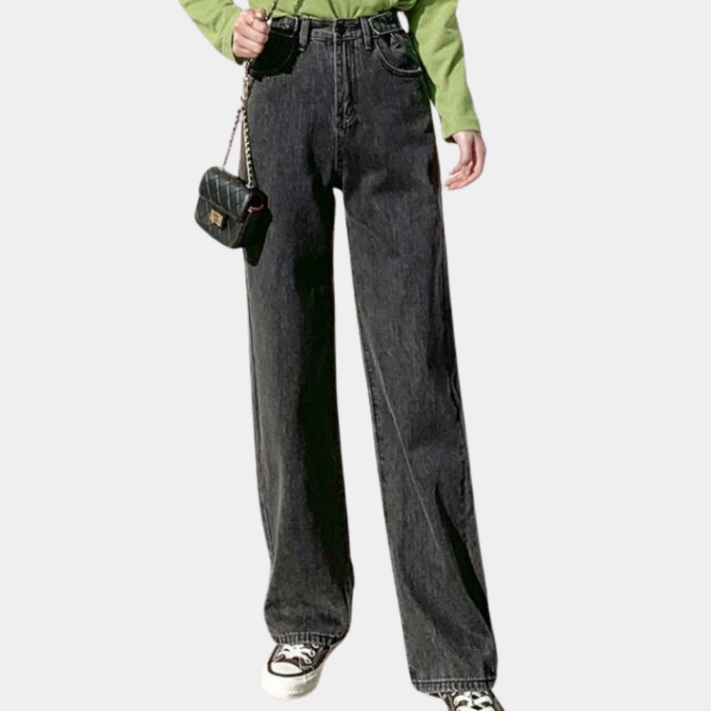 Women's high waist wide-leg jeans