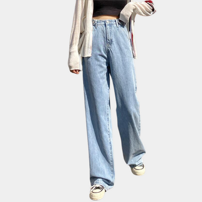 Women's high waist wide-leg jeans