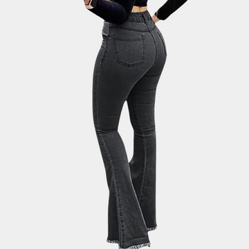 Women's slim high waist flared jeans