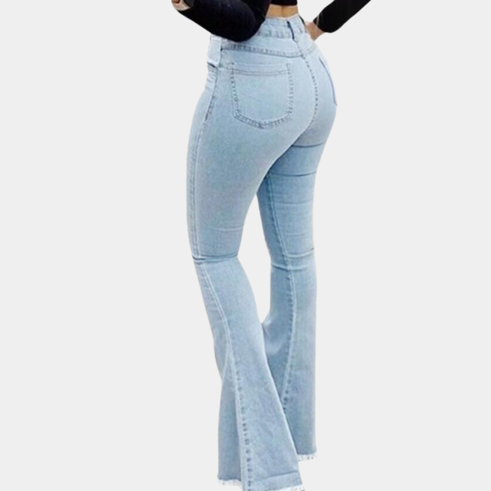 Women's slim high waist flared jeans