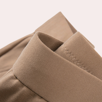 Women's casual flared trousers with elastic waist and high elasticity