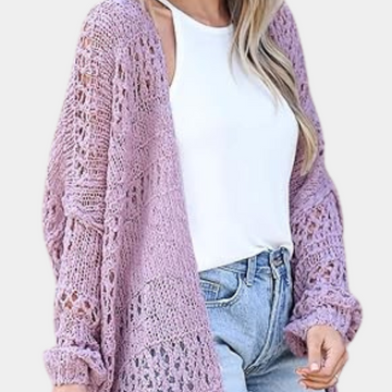 Women's knitted cardigan with pattern sweaters