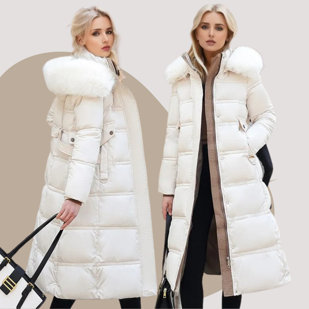 Padded Belted Long Winter Coat
