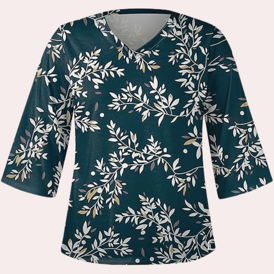 Women's 3d printed v-neck pullover t-shirt