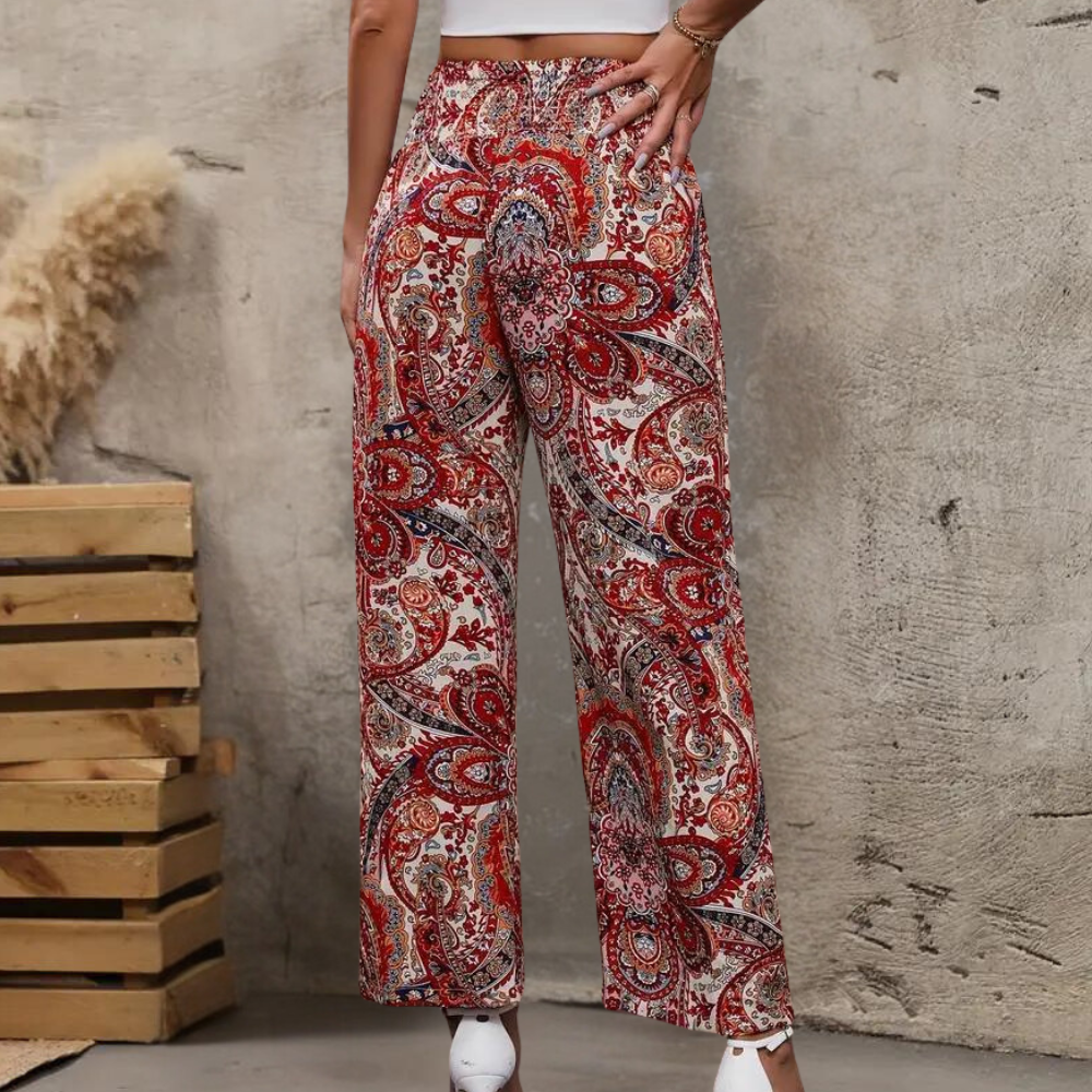 Boho printed trousers for women