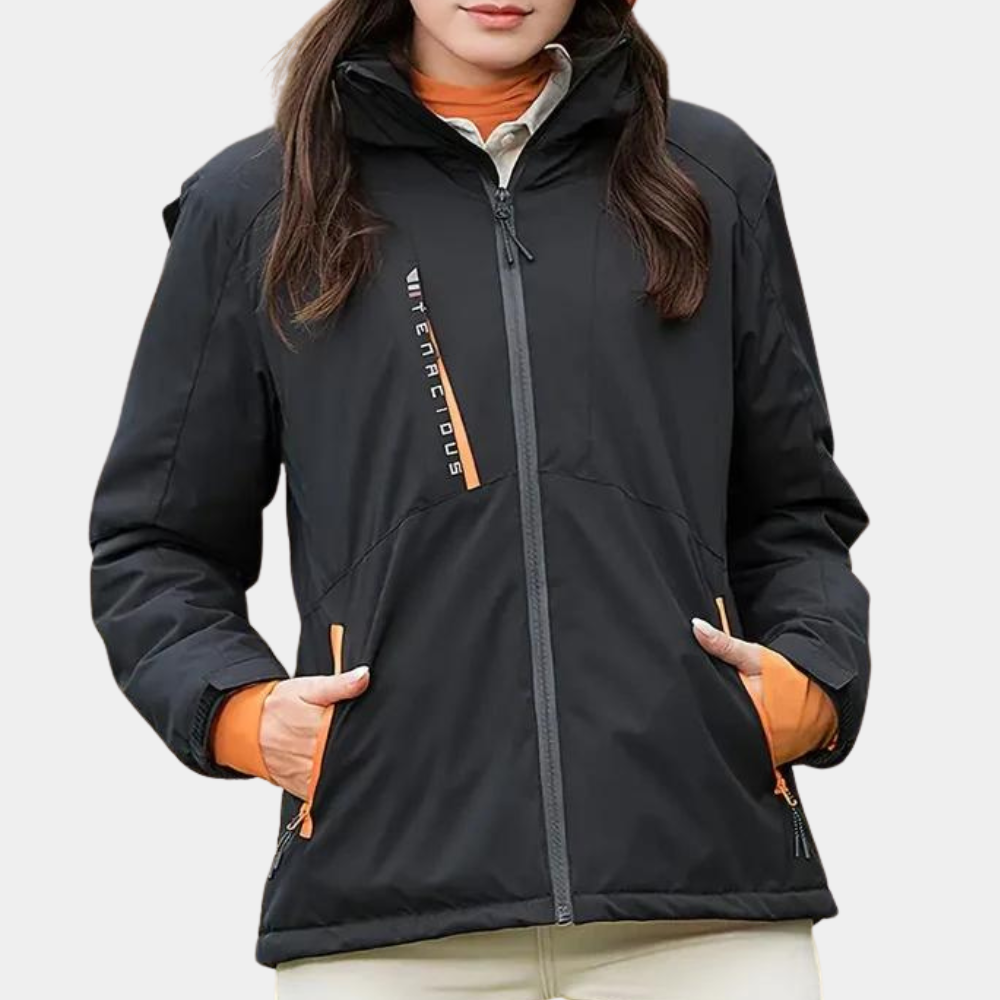 Hooded functional versatile casual padded jacket for women