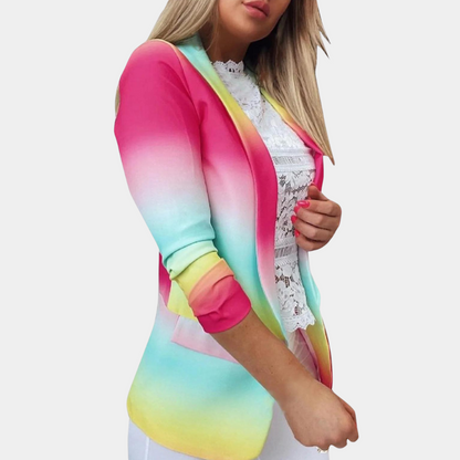 Women's tie-dye long sleeve blazer