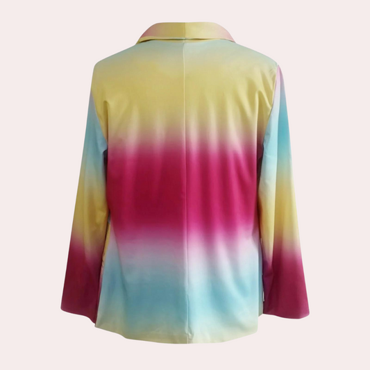 Tie-Dye Long Sleeve Blazer