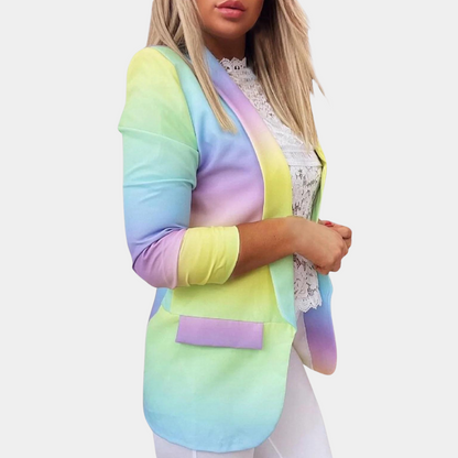 Women's tie-dye long sleeve blazer