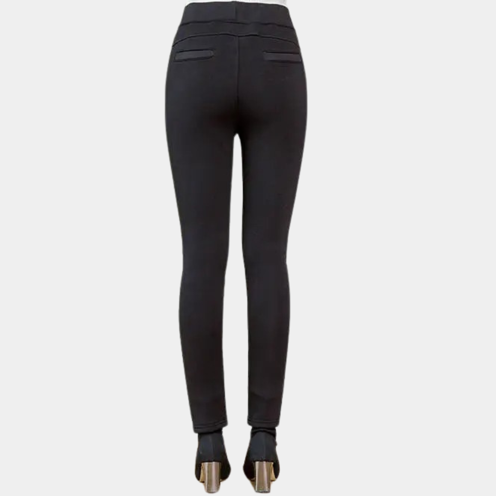 High waist down cotton pants for women