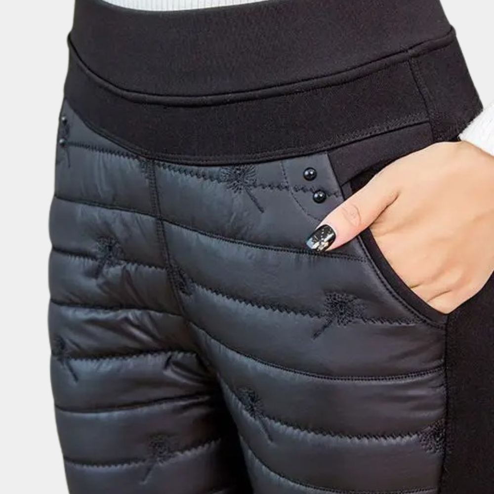 High waist stylish down pants for women