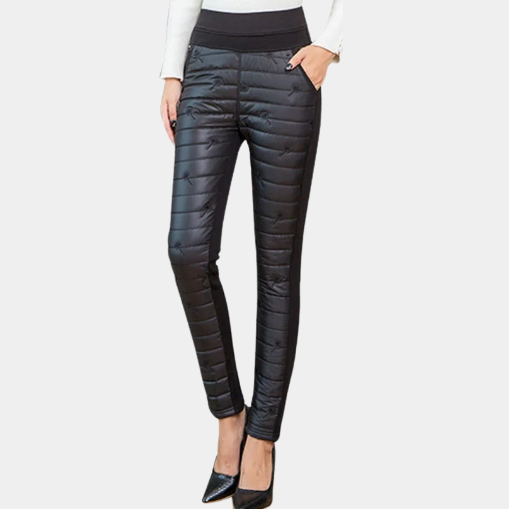 High waist stylish down pants for women
