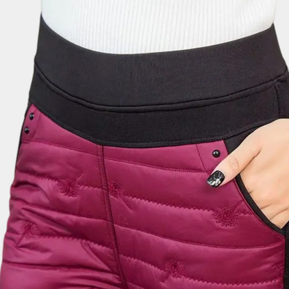 High waist stylish down pants for women