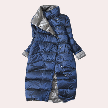 Thin white duck down jacket for women