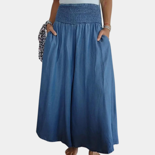 High-Waisted Wide Leg Jeans with Pockets