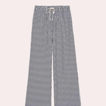 Striped straight pants for women