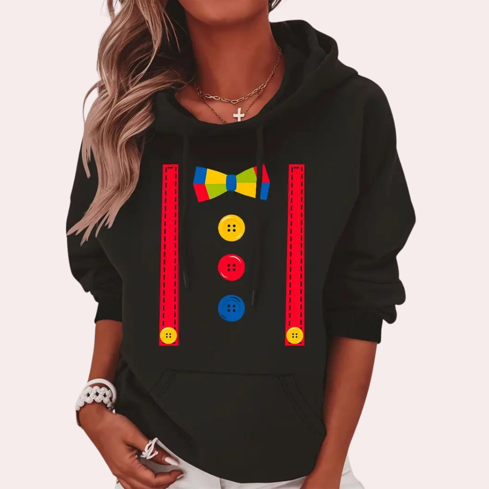 Women's hooded pullover sweatshirt jacket