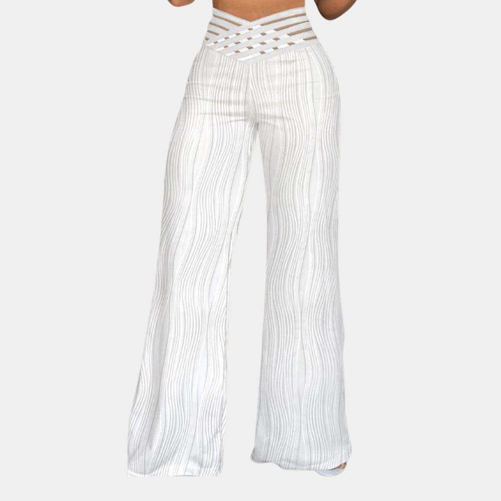 Women's high waist flared trousers