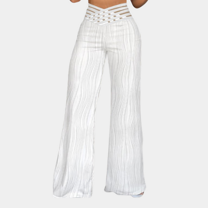 Women's high waist flared trousers