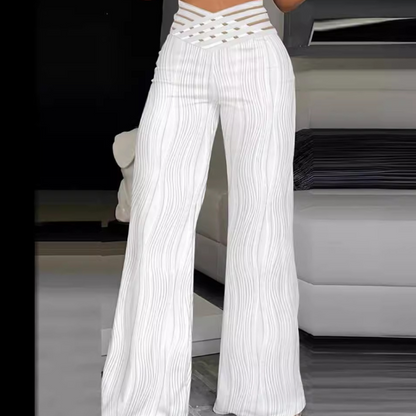 Women's high waist flared trousers